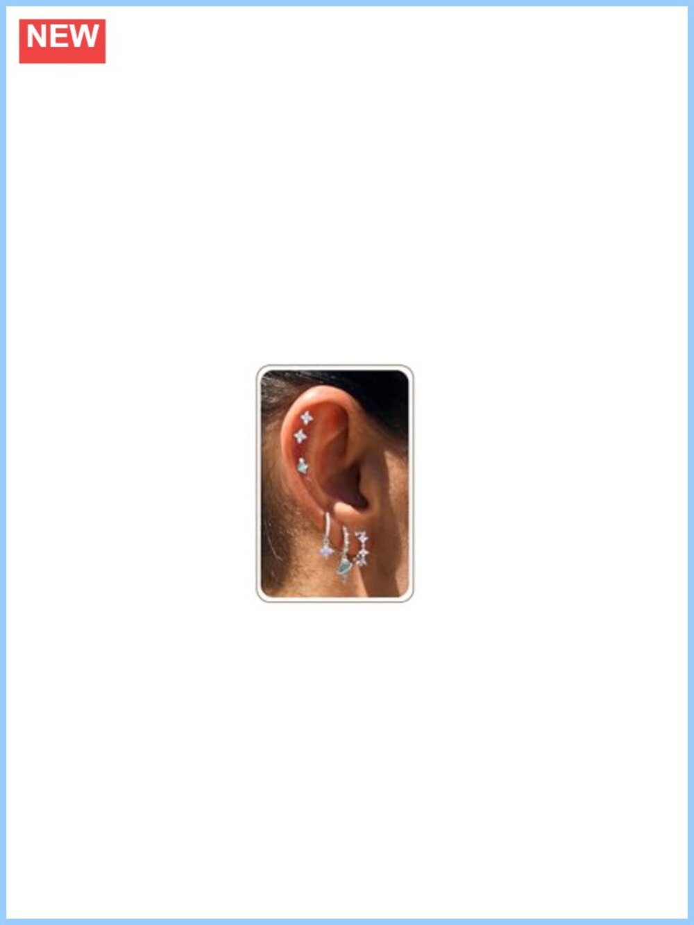 Sterling Silver Earrings Stacks for Women Hypoallergenic Cartilage Hoops